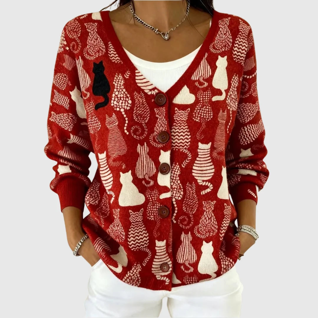 Comfortable button-front cardigan
