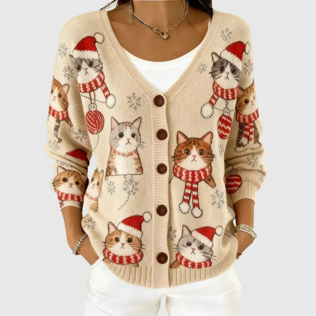 Comfortable hooded cardigan