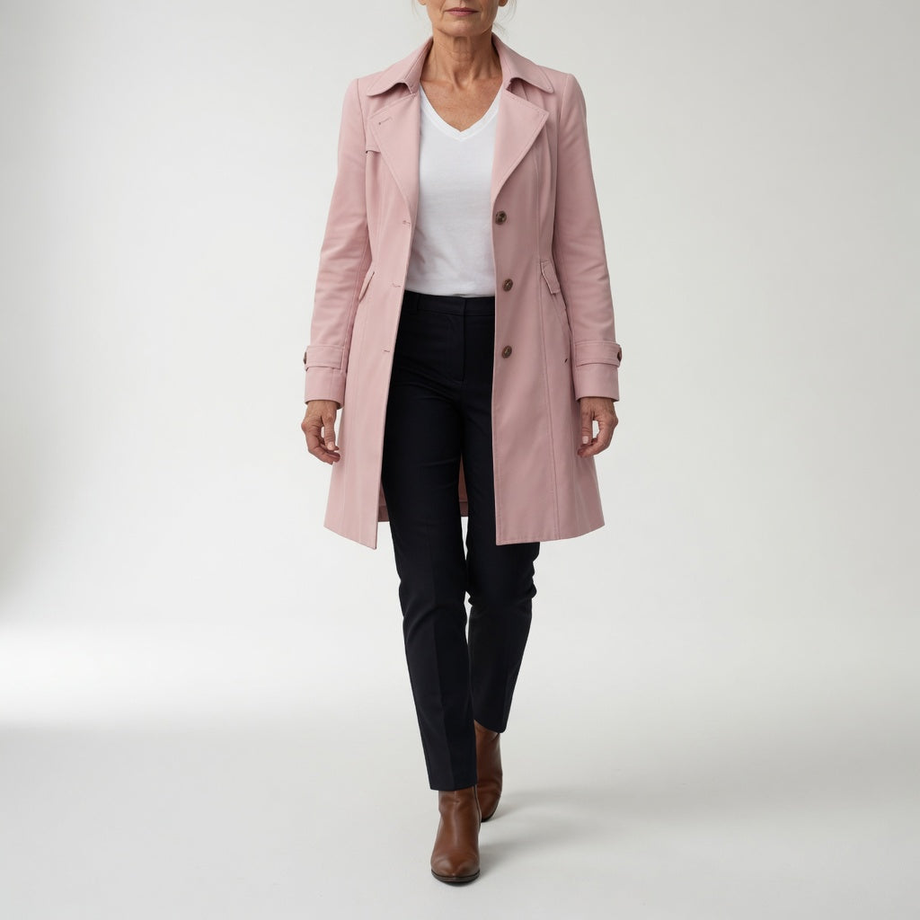 Matheline™ — Fitted Trench Coat, Timeless Parisian Elegance