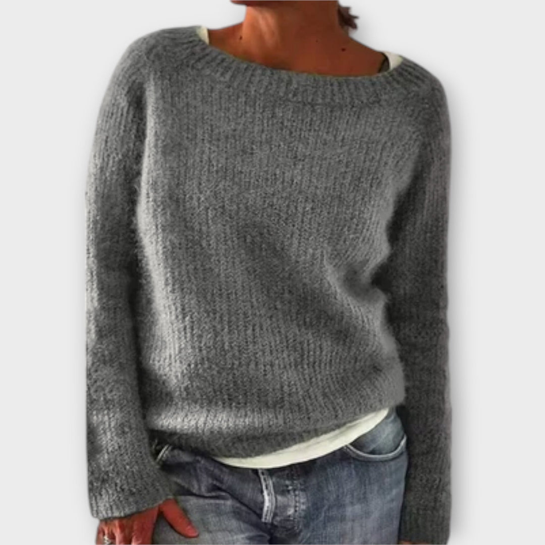 Regine - Solid Colour Knit Sweater