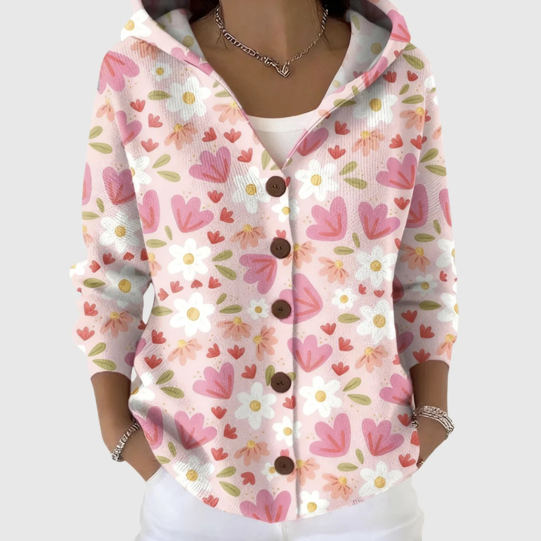 Comfortable hooded cardigan