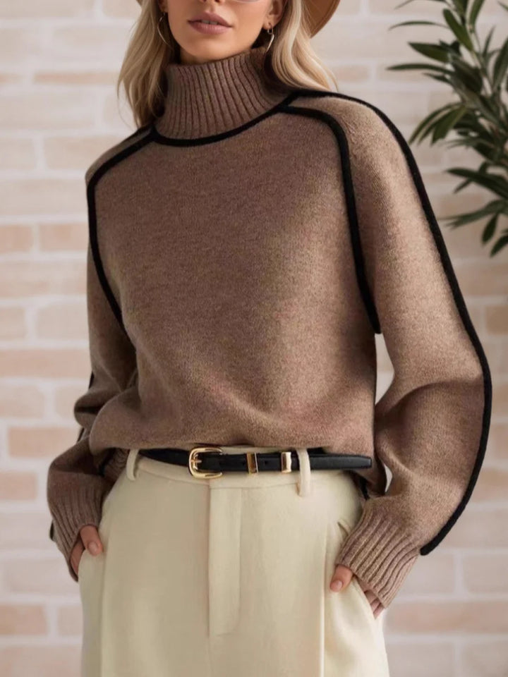 Donna | Elegant sweater with a stand-up collar