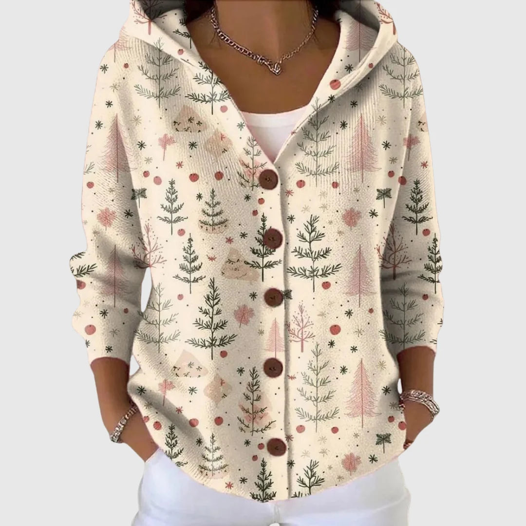 Comfortable hooded cardigan