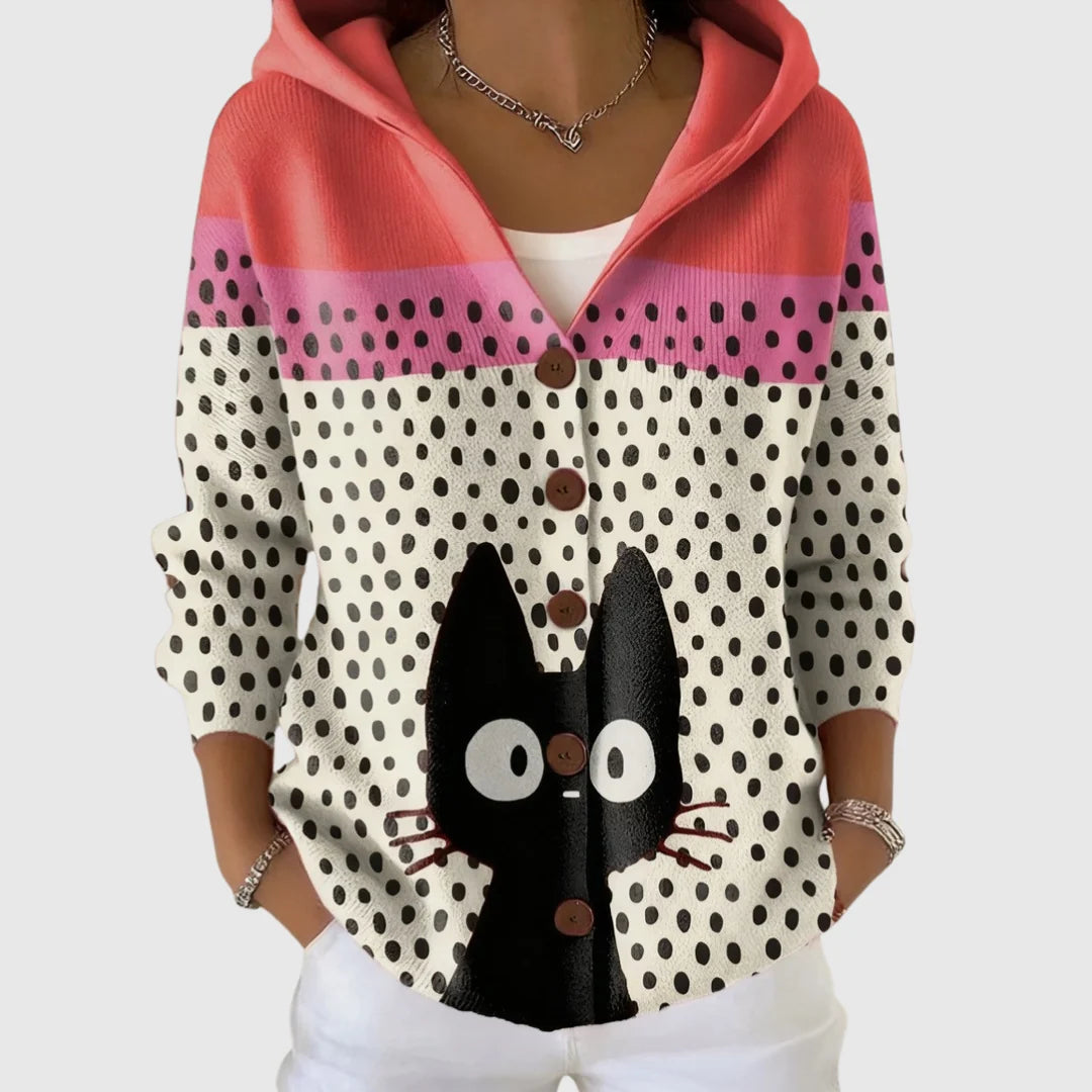 Comfortable hooded cardigan