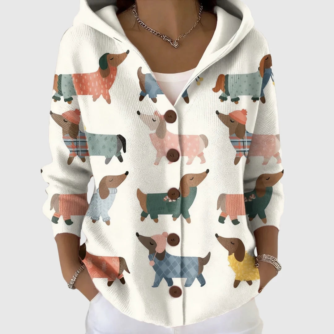 Comfortable hooded cardigan