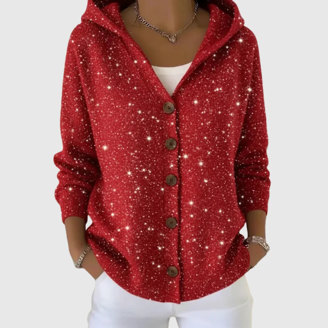 Comfortable hooded cardigan