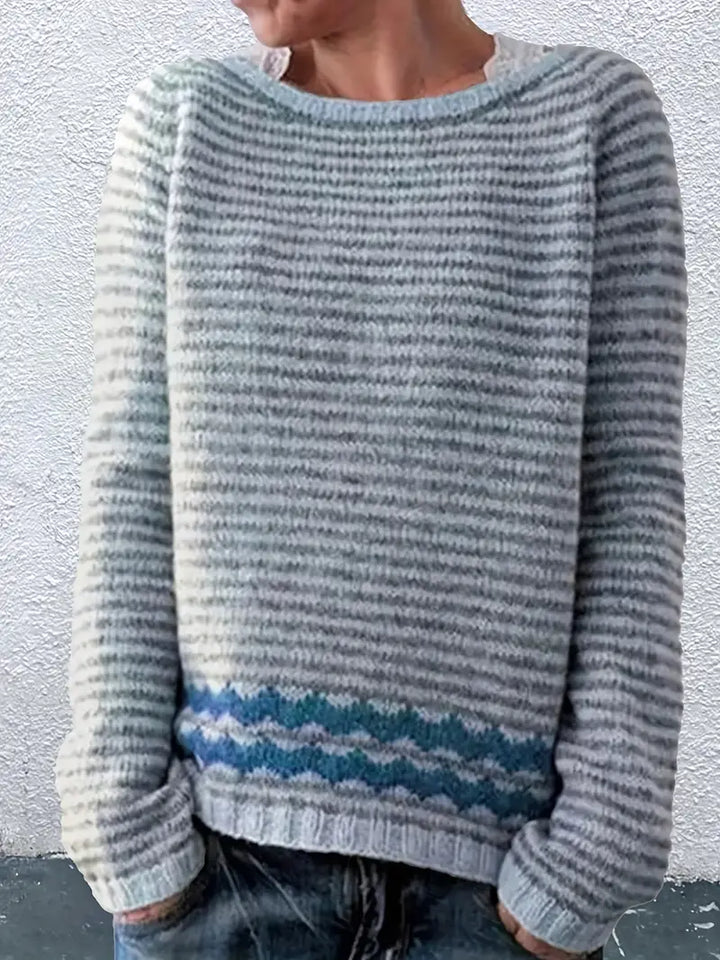 Isabelle™ | Elegant Comfortable Everyday Striped Sweater