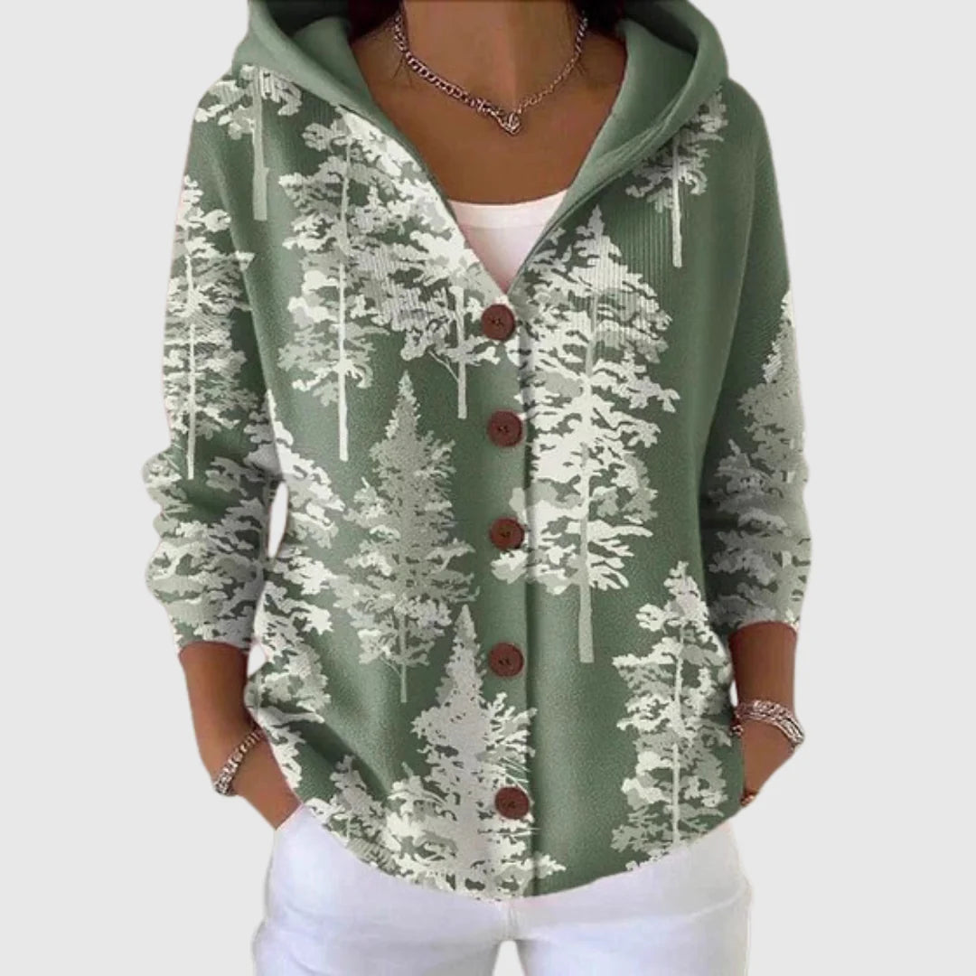 Comfortable hooded cardigan