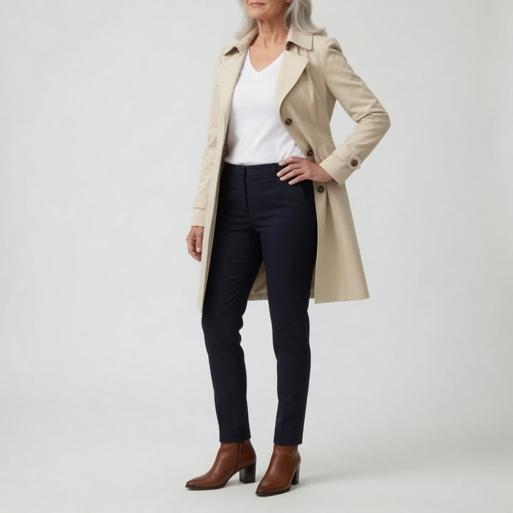 Matheline™ — Fitted Trench Coat, Timeless Parisian Elegance