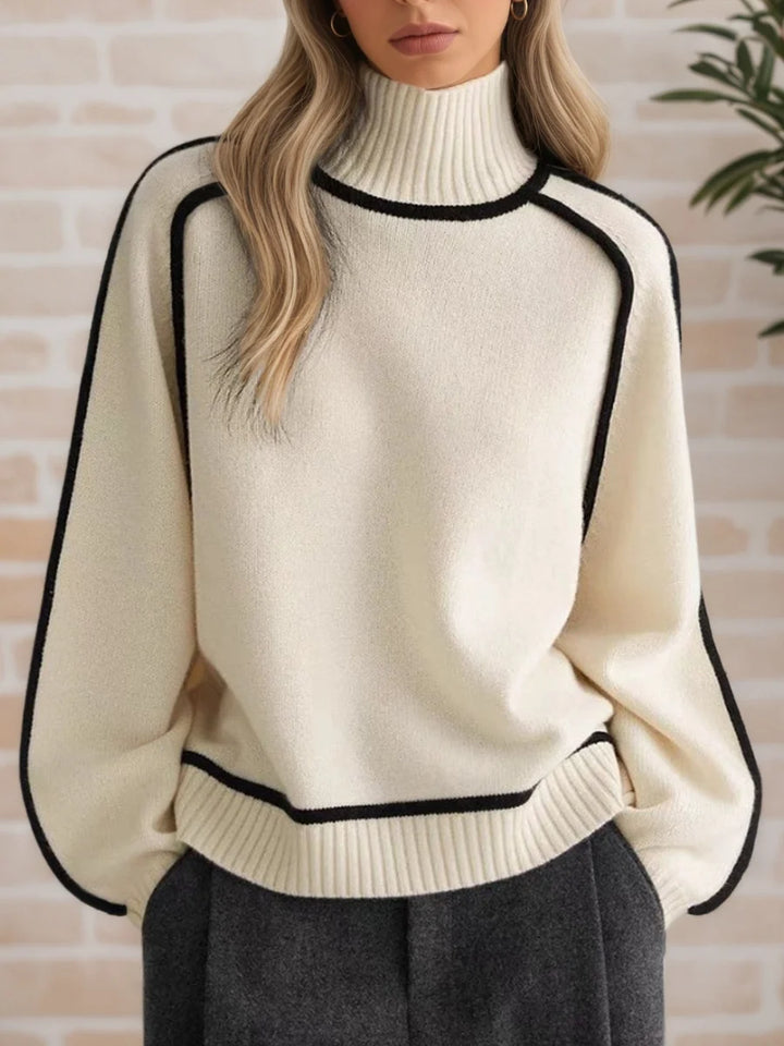Donna | Elegant sweater with a stand-up collar