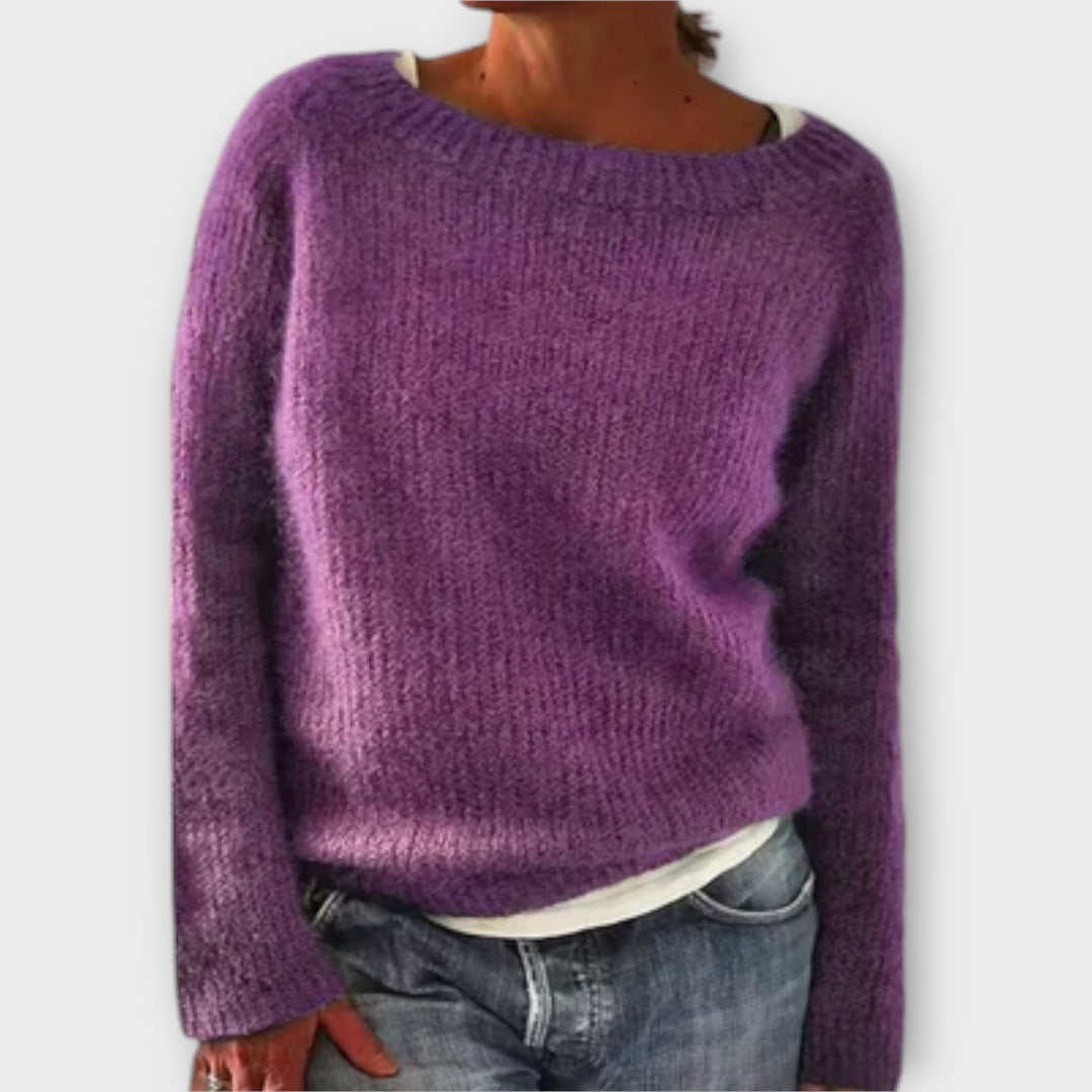 Regine - Solid Colour Knit Sweater