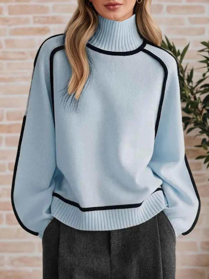Donna | Elegant sweater with a stand-up collar