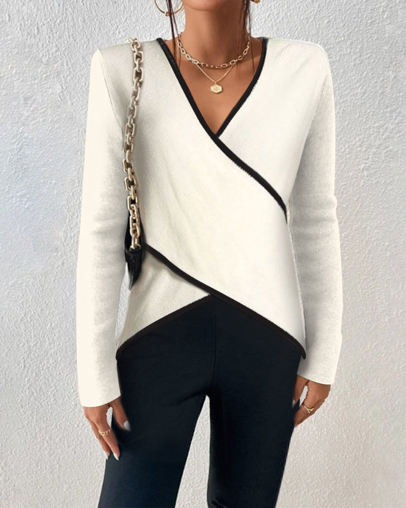 Yzabelle - Contrast Trim Sweater