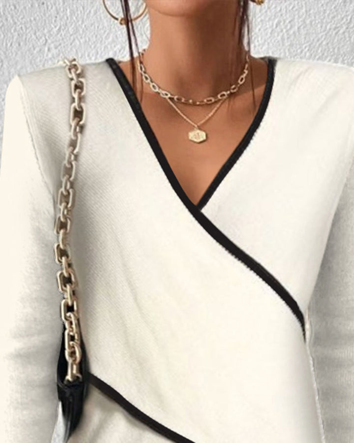 Yzabelle - Contrast Trim Sweater
