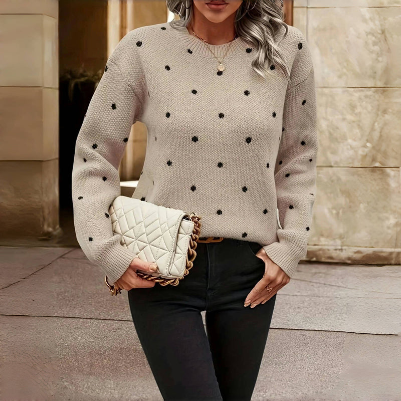 Ceancuan - Polkadot Print Sweater