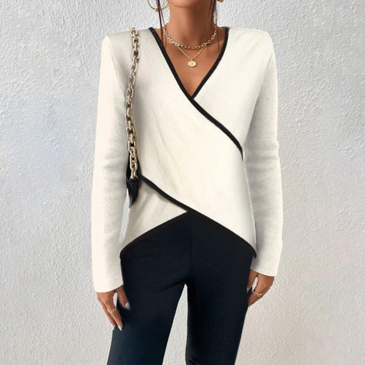 Yzabelle - Contrast Trim Sweater