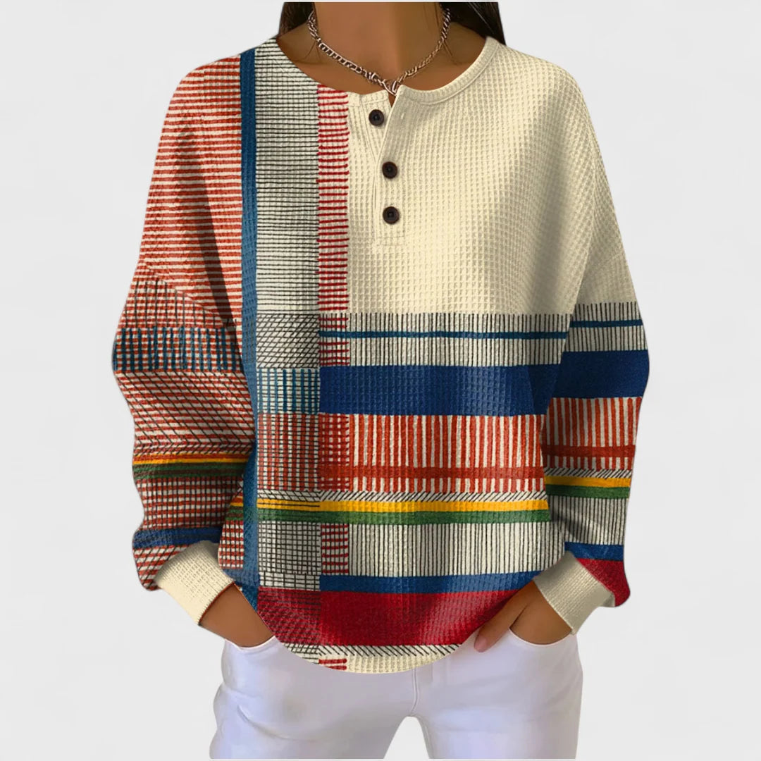 Mille – Sweater with a colorful striped pattern