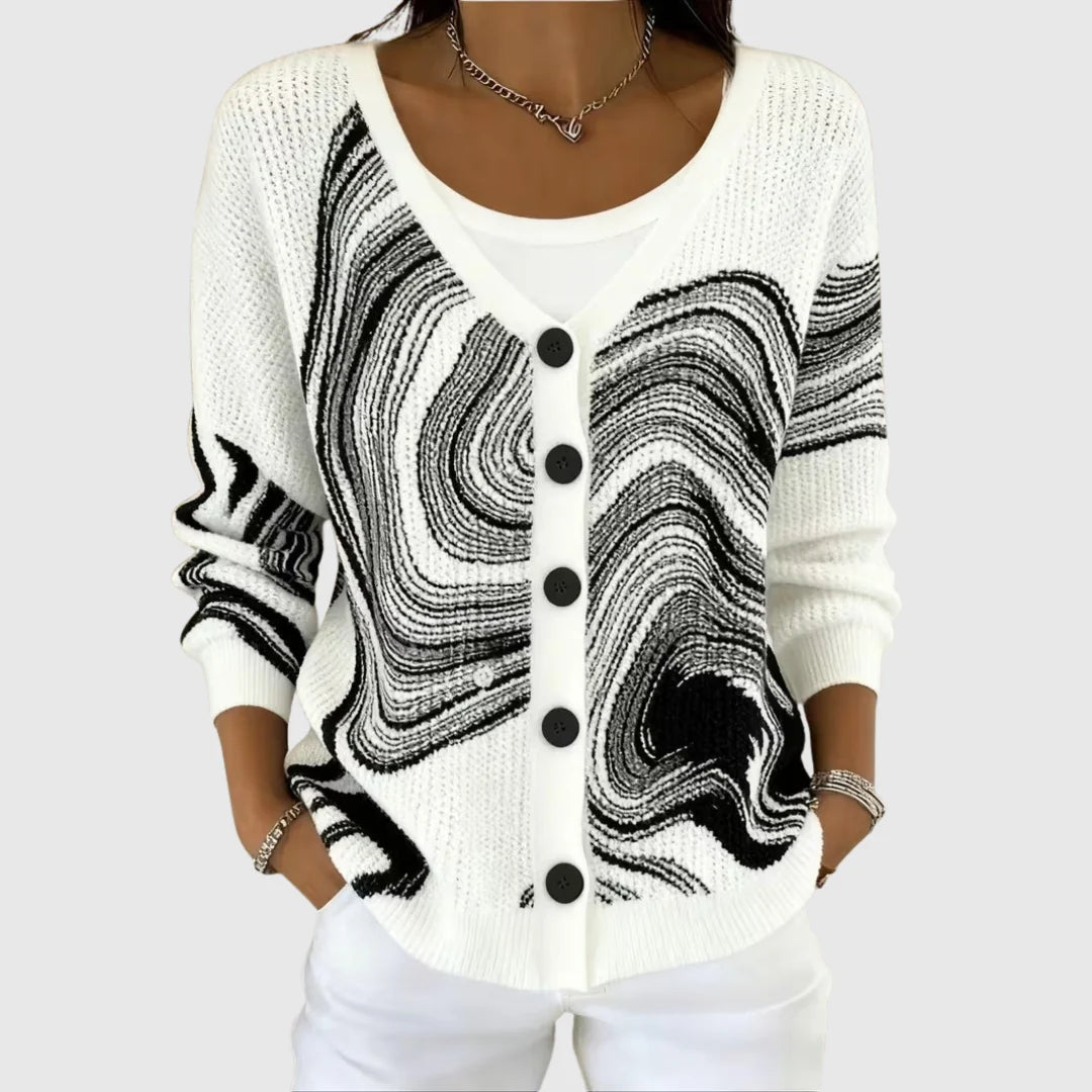 Comfortable button-front cardigan