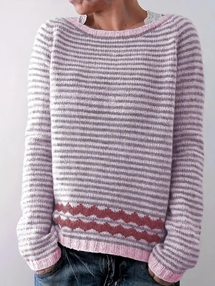 Isabelle™ | Elegant Comfortable Everyday Striped Sweater