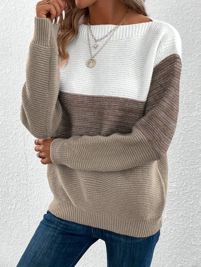 Calista - Elegant Long-Sleeve Drop-Shoulder Sweater