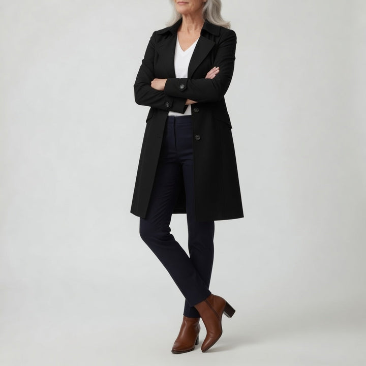 Matheline™ — Fitted Trench Coat, Timeless Parisian Elegance