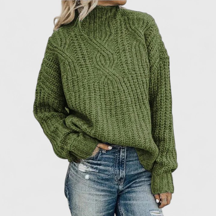 Clotilde™ — Comfortable Textured Turtleneck Sweater