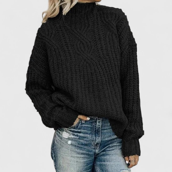 Clotilde™ — Comfortable Textured Turtleneck Sweater