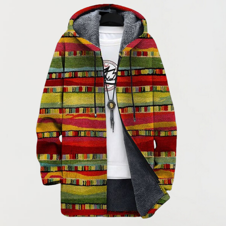 Hilda | Women's Hooded Striped Coat