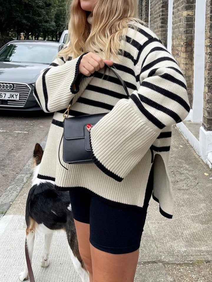 Éliane™ – The Relaxed Elegant Striped Sweater