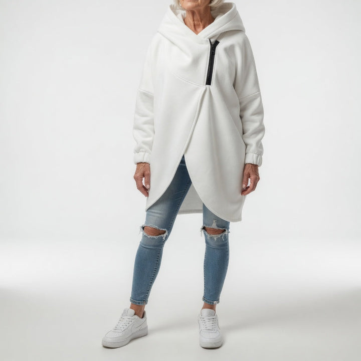 Doriane™ — Cosy Asymmetric Zip Sweatshirt, Urban Style