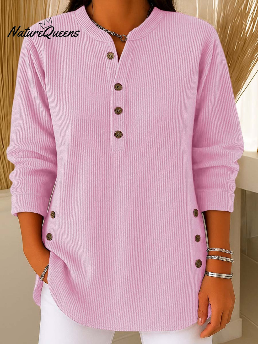 Sandrine™ — Flowy Buttoned Tunic, Elegant and Relaxed