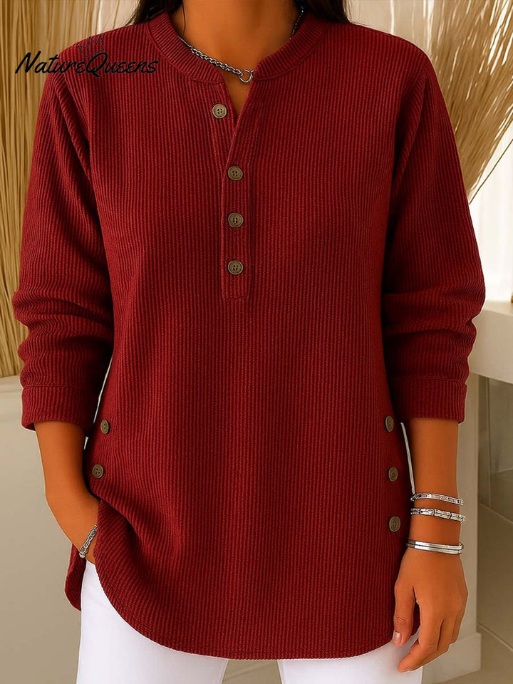 Sandrine™ — Flowy Buttoned Tunic, Elegant and Relaxed