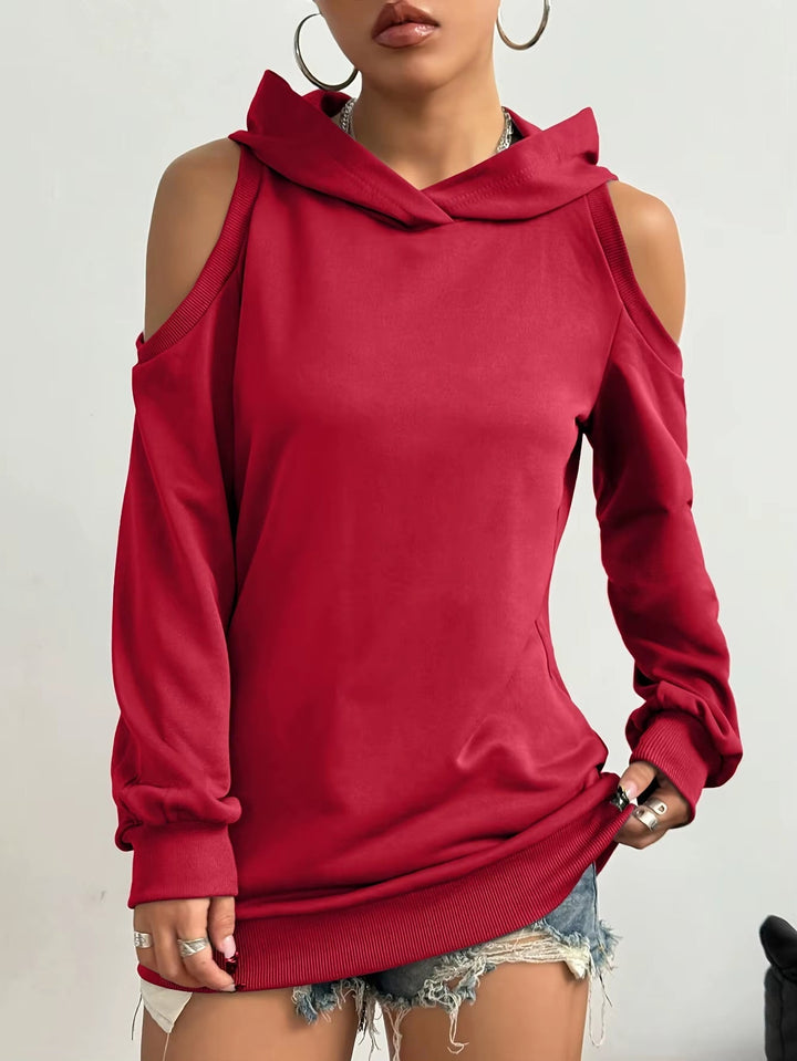 Camélia™ — Elegant Sweater with Open-Knit Shoulders
