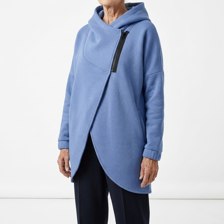 Doriane™ — Cosy Asymmetric Zip Sweatshirt, Urban Style